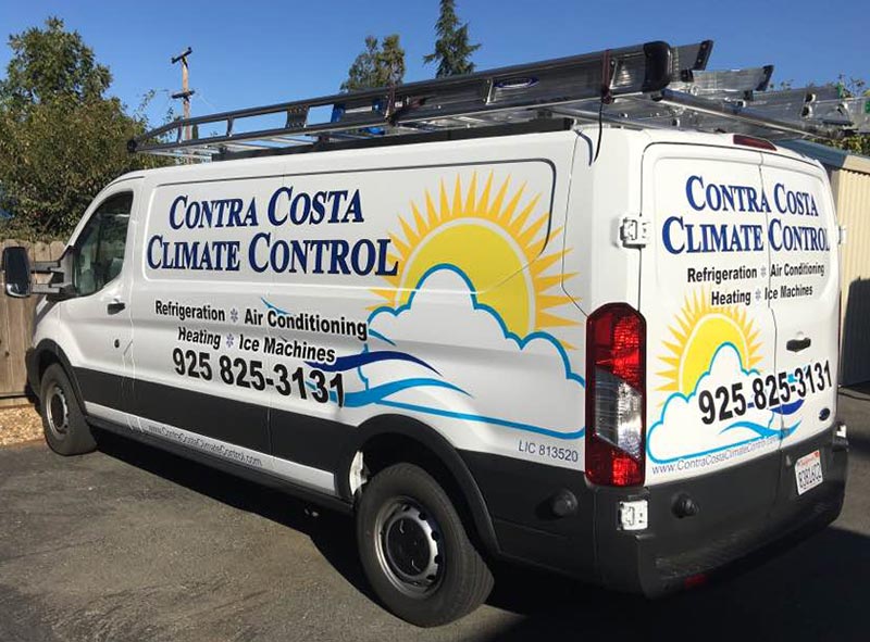 Contra Costa Truck Parked For Hvac Repair